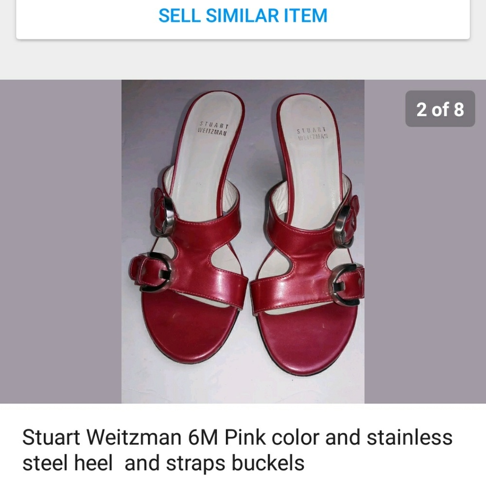 Stuart Weitzman 6M Pink color and stainless steel